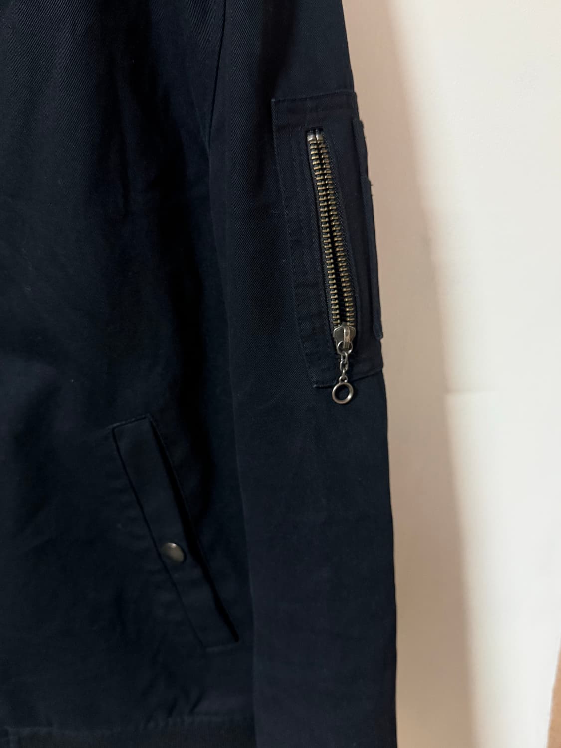 페이퍼리즘 블랙 MA-1 집업 블루종 자켓 L 상품이미지5