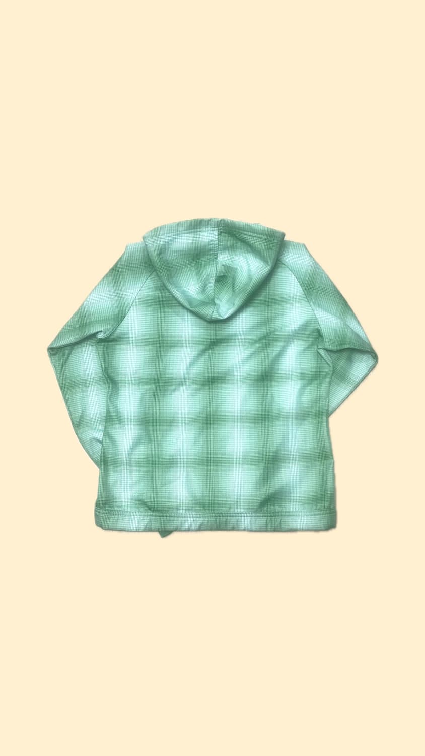 파타고니아 체크 패턴 플리스 후드 집업 상품이미지2