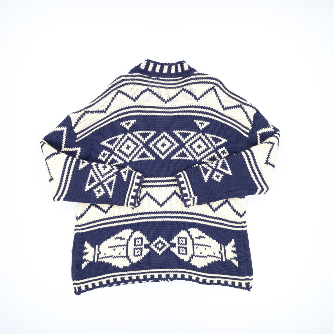 [95정도] 퀸즈스트리트 남성 패턴 브이넥가디건 1231H1 상품이미지2