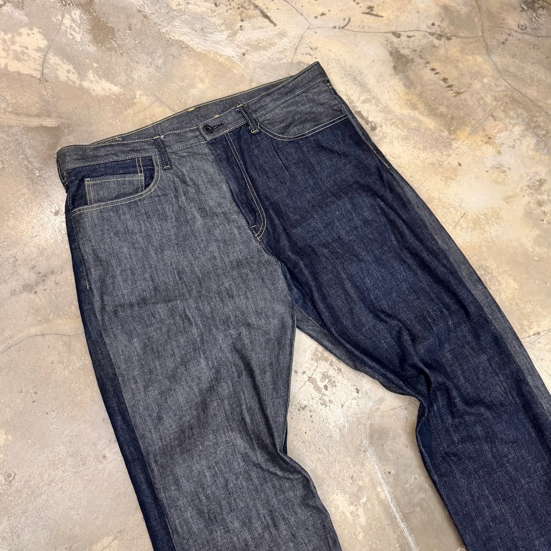 캐피탈 투톤 데님 팬츠 블루 상품이미지3