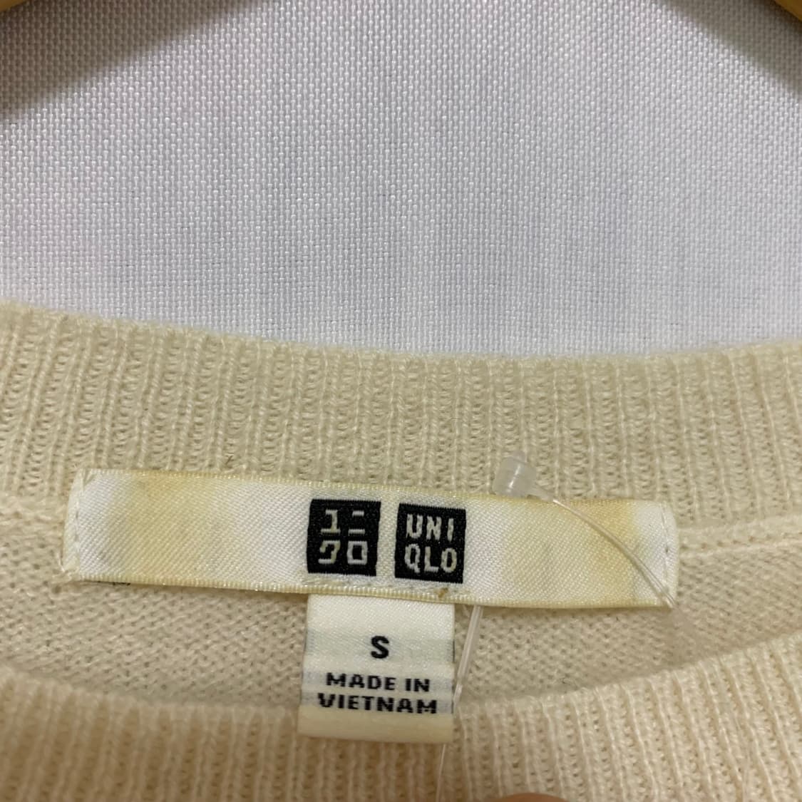 유니클로 아이보리 캐시미어 100 빈티지 니트 S 상품이미지5