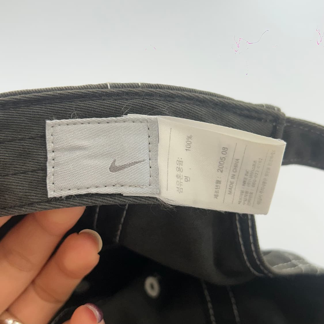 Nike 나이키 화이트 스티치 애쉬차콜 볼캡 상품이미지6