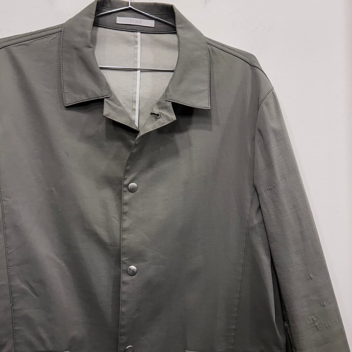 타임 옴므 포스트모던 나일론 스냅버튼 코트 상품이미지1