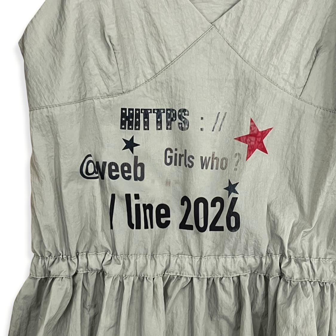 Lettering Nylon Sleeveless Top 상품이미지6