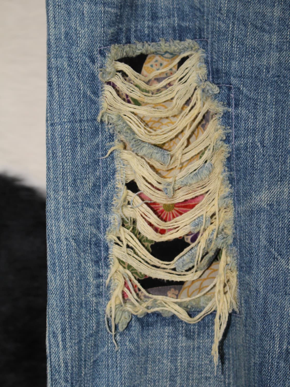 Oriental Pattern Grunge Point Denim 상품이미지4