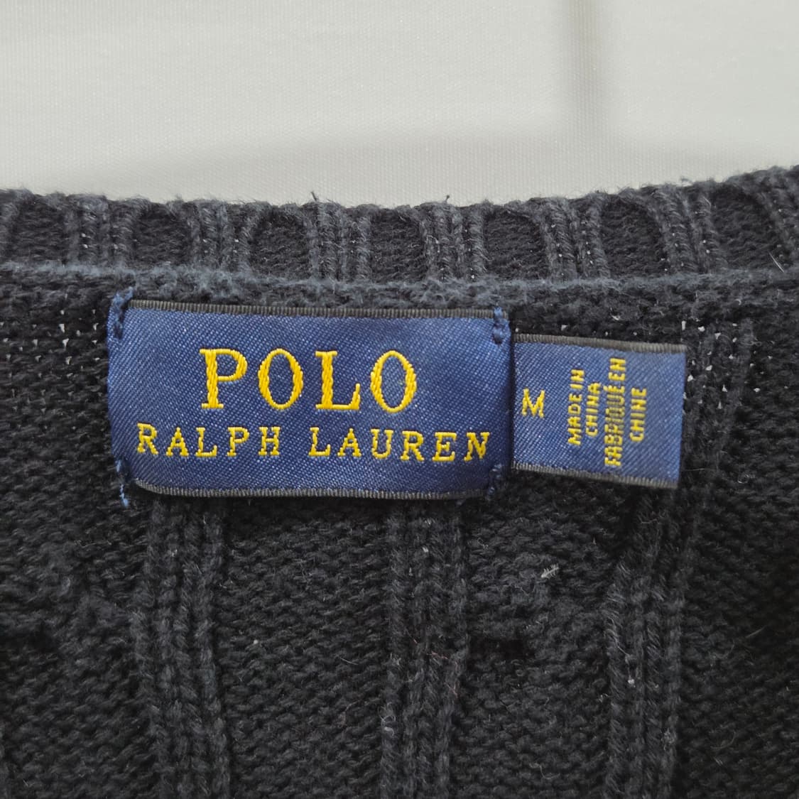 폴로랄프로렌 우먼 케이블 브이넥 니트 M 상품이미지3