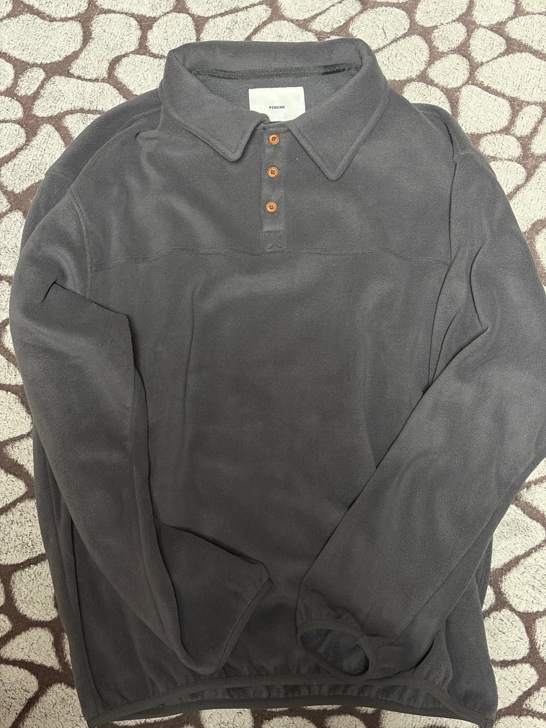 [1] 퍼렌 카라 플리스 차콜 상품이미지1