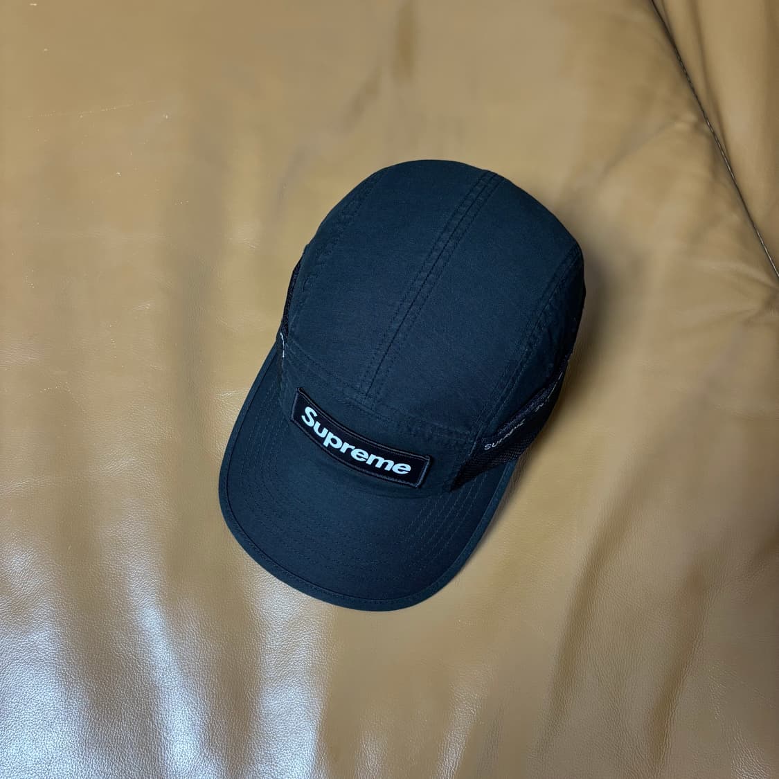 Supreme 슈프림 메쉬 포켓 블랙 캠프캡 모자 (Black) 상품이미지6