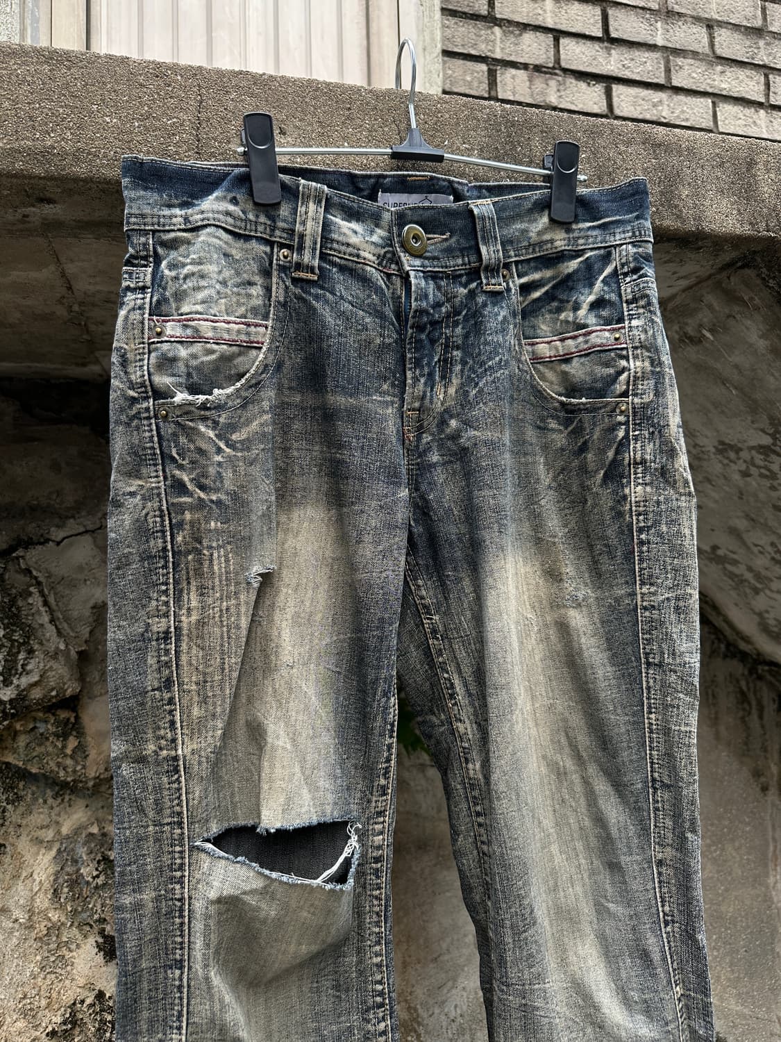 Superubis distressed denim jeans 상품이미지3