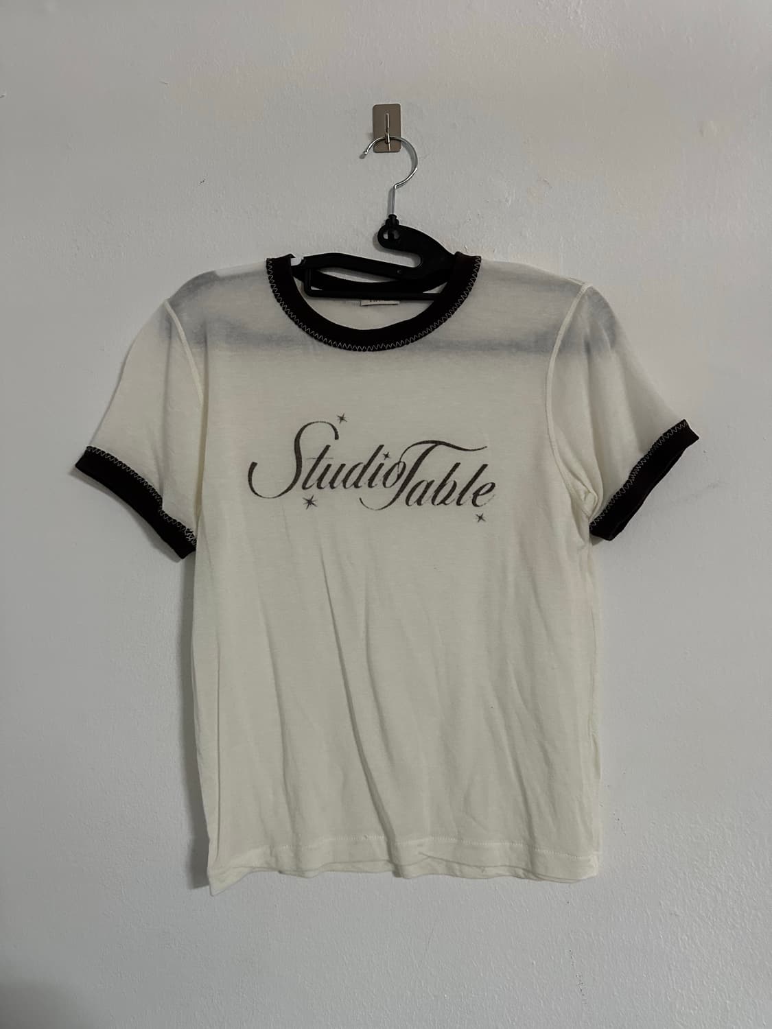 스튜디오 테이블 링거 티셔츠 반팔티 프리사이즈 상품이미지1