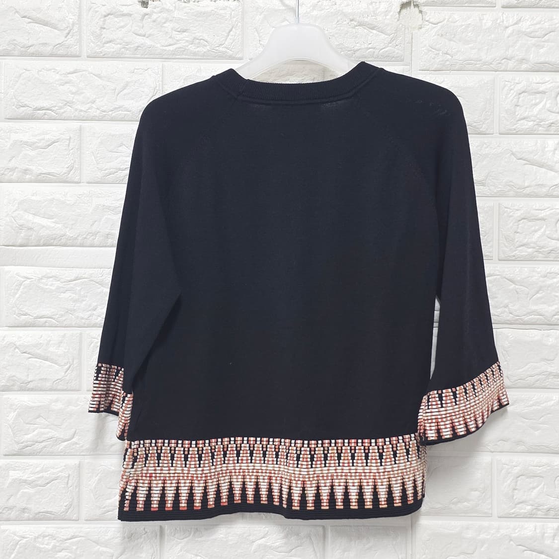 마쥬 블랙 패턴 블라우스 1사이즈 상품이미지4