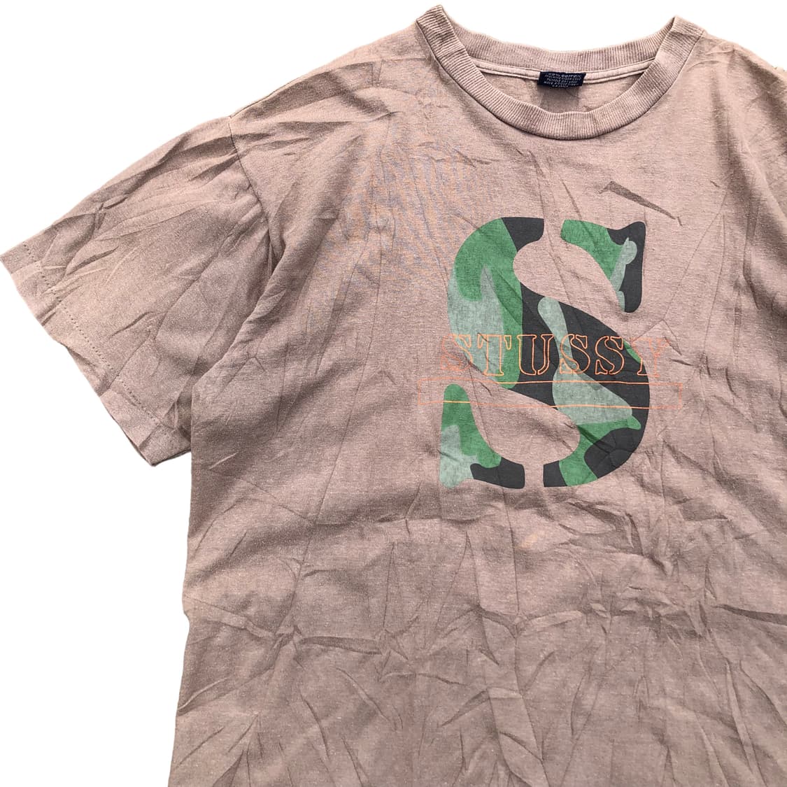[XL] 90s USA 스투시 카모로고 반팔티셔츠 상품이미지4