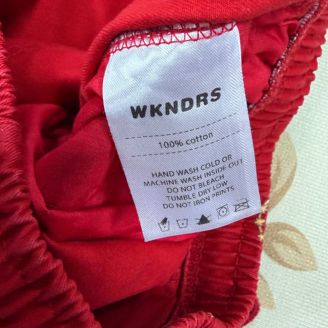 (L)위켄더스 WKNDRS 킹 사자 코튼 팬츠(레드) 상품이미지4