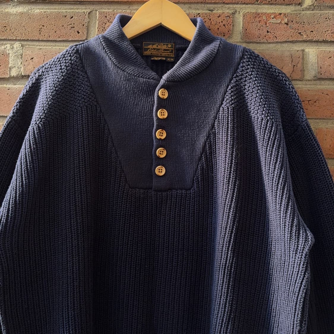 에디바우어 Eddie Bauer 하이넥 코튼 헨리 니트 스웨터 상품이미지2