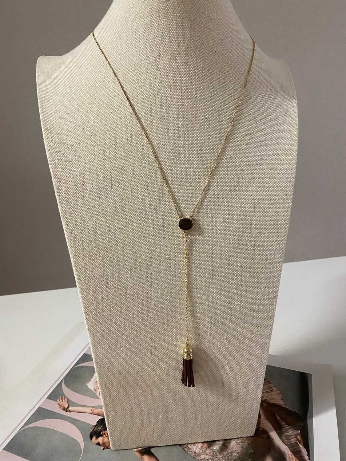 골드 y드롭 태슬 목걸이 상품이미지2