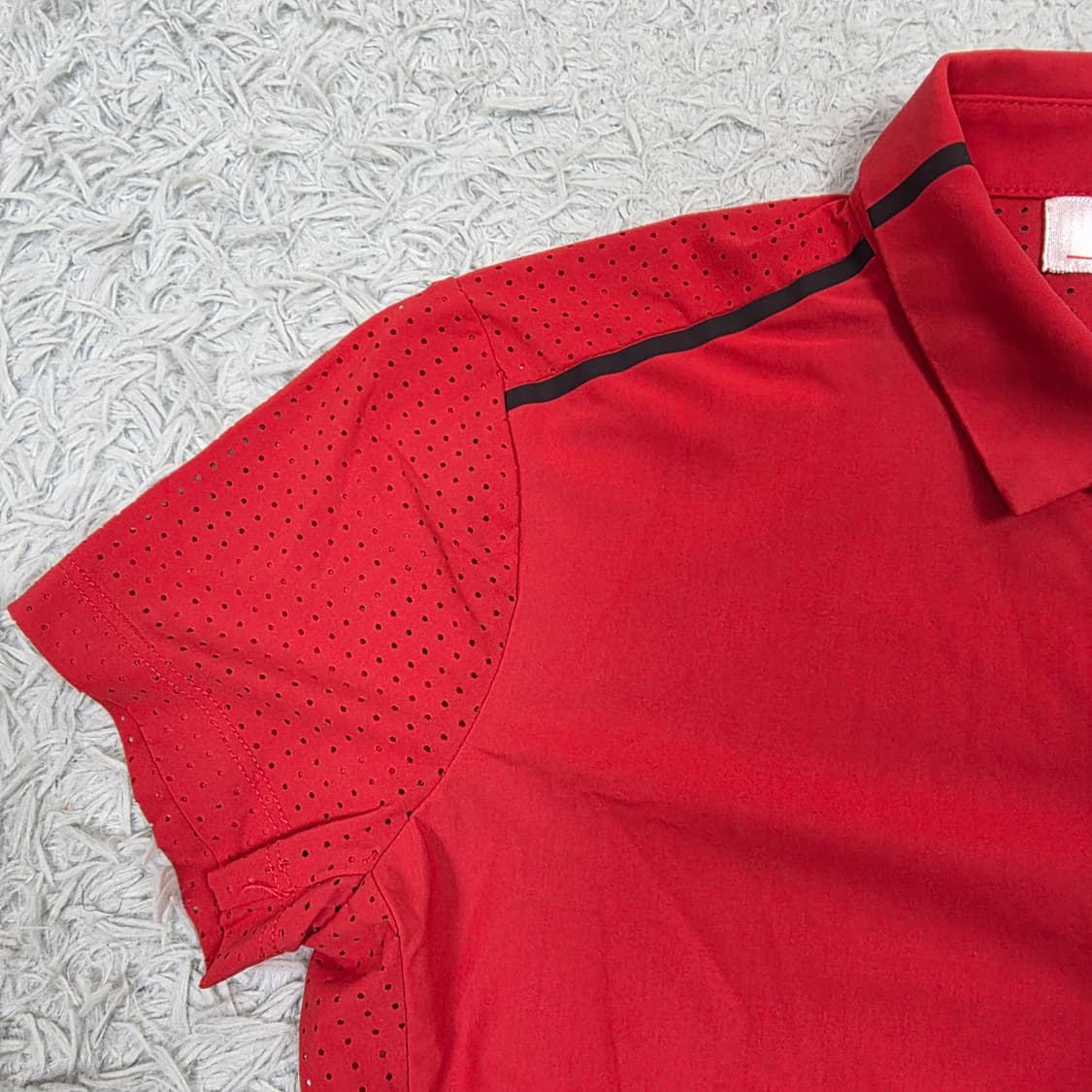 WACC 왁골프 여성 신품급 유로펀칭 반팔티셔츠 레드 1호 (S) 상품이미지6