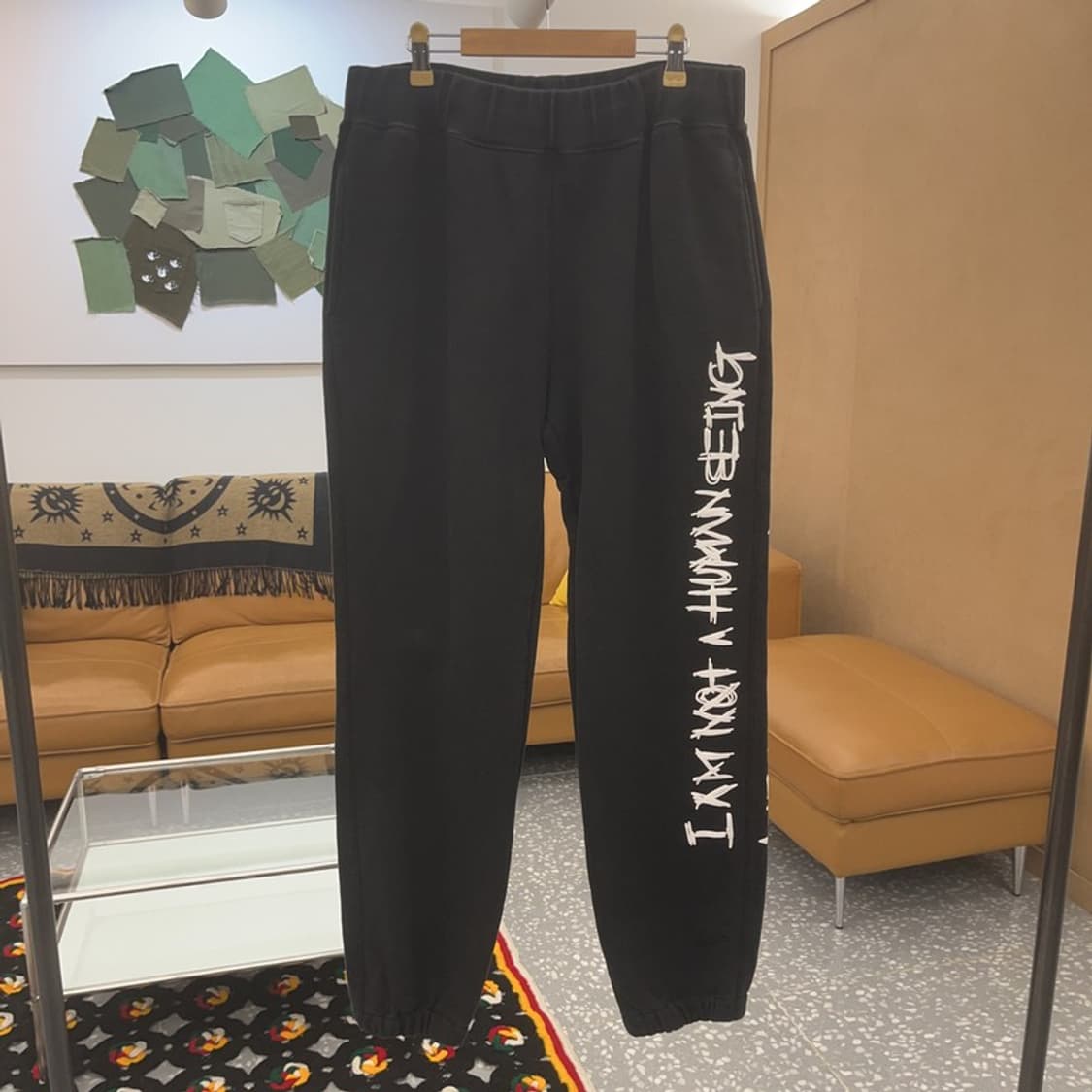 아임낫어휴먼비잉 힙합 빅로고 스트릿 조거팬츠 L C06546 상품이미지3