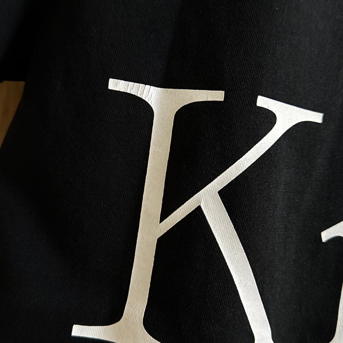 마뗑킴 빅로고 반소매 티셔츠 반팔 블랙 상품이미지4