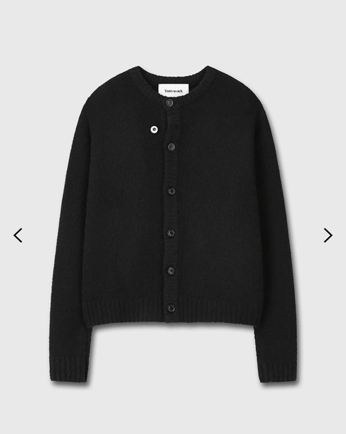 토니웩 알파카 가디건 블랙 L 상품이미지1