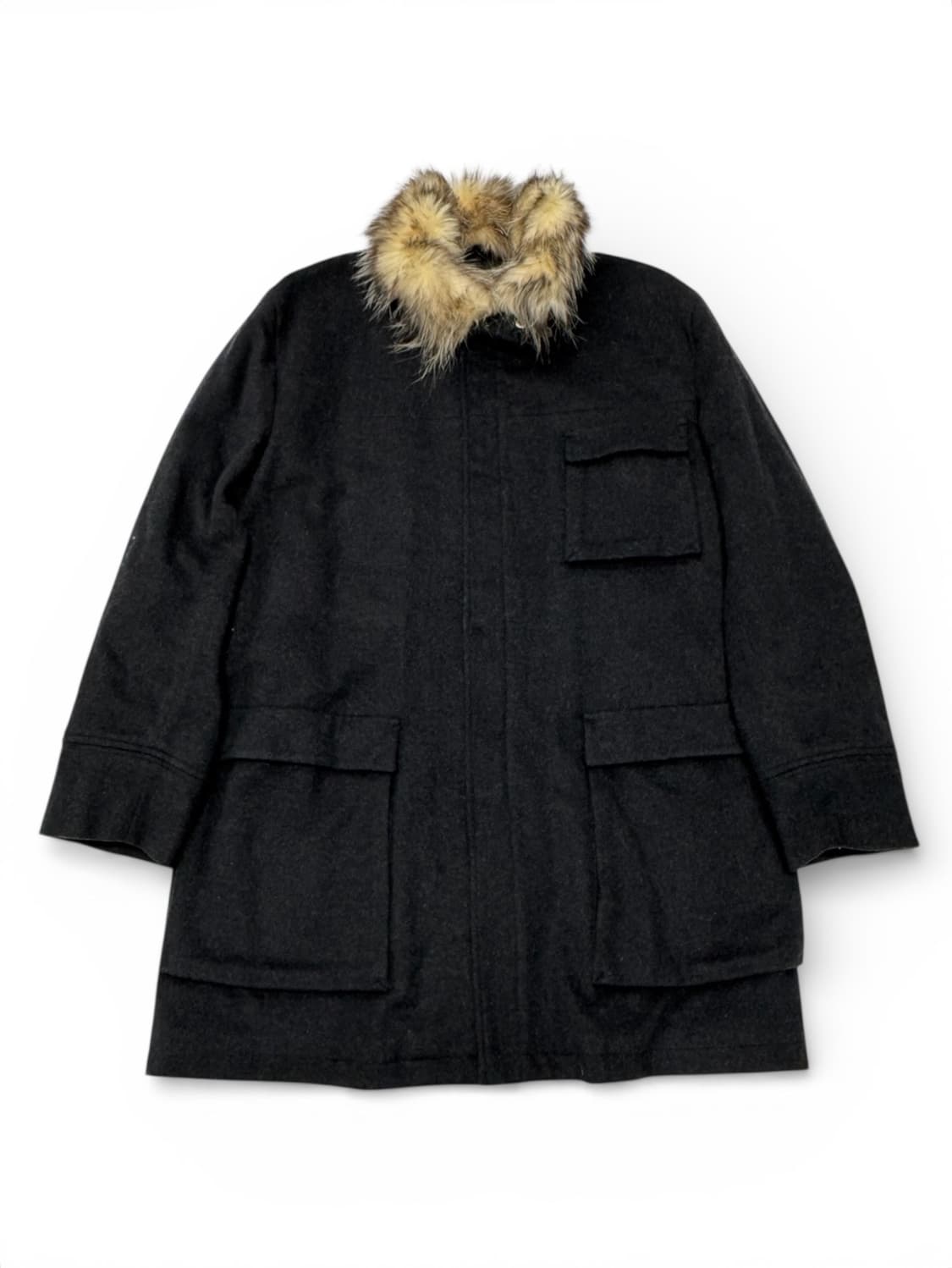Jil Sander Early 00s Fur Military Jacket 상품이미지1