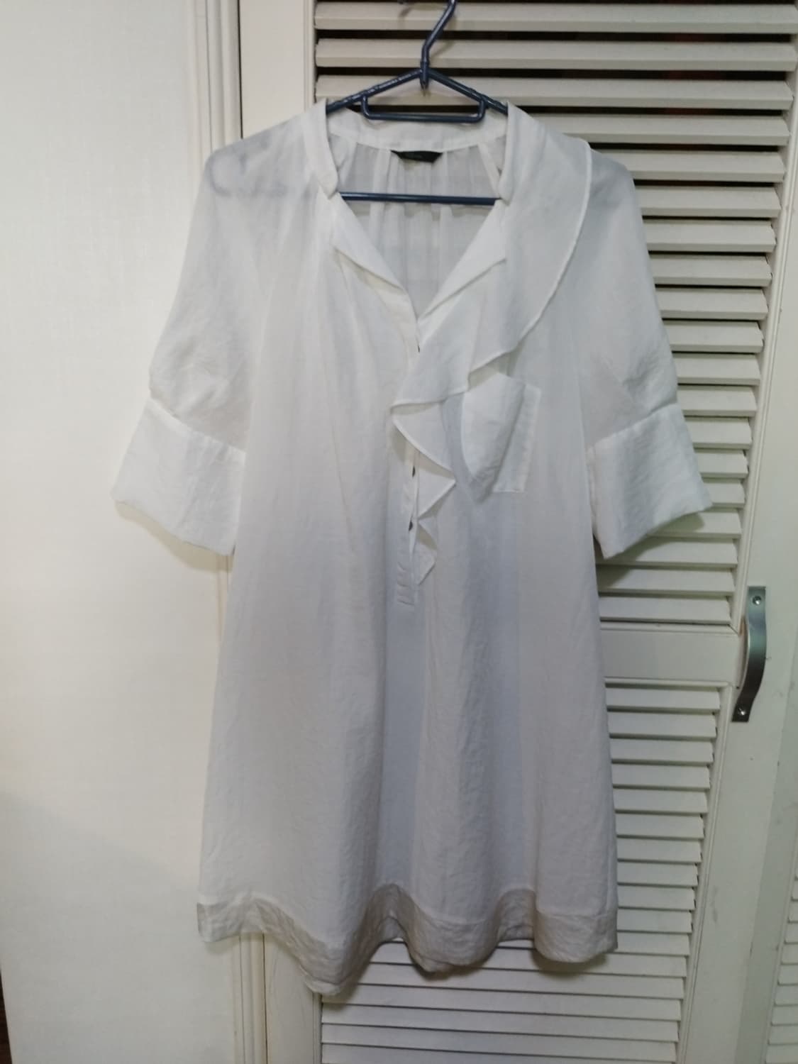 42 베네통 화이트 셔츠 원피스 상품이미지1