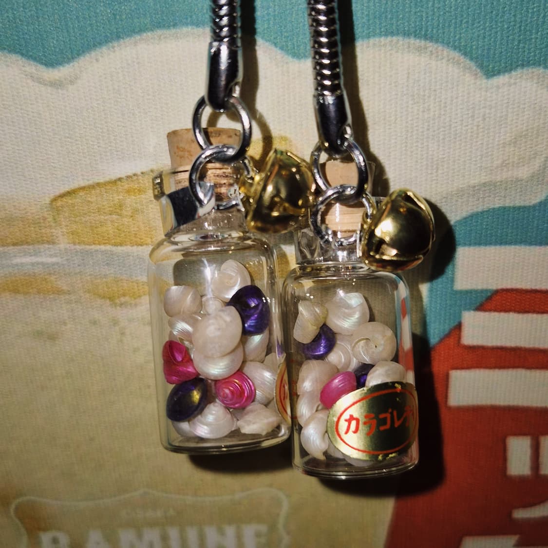 90s 일본 레트로 미니 소라 보틀 키링 1p 상품이미지5