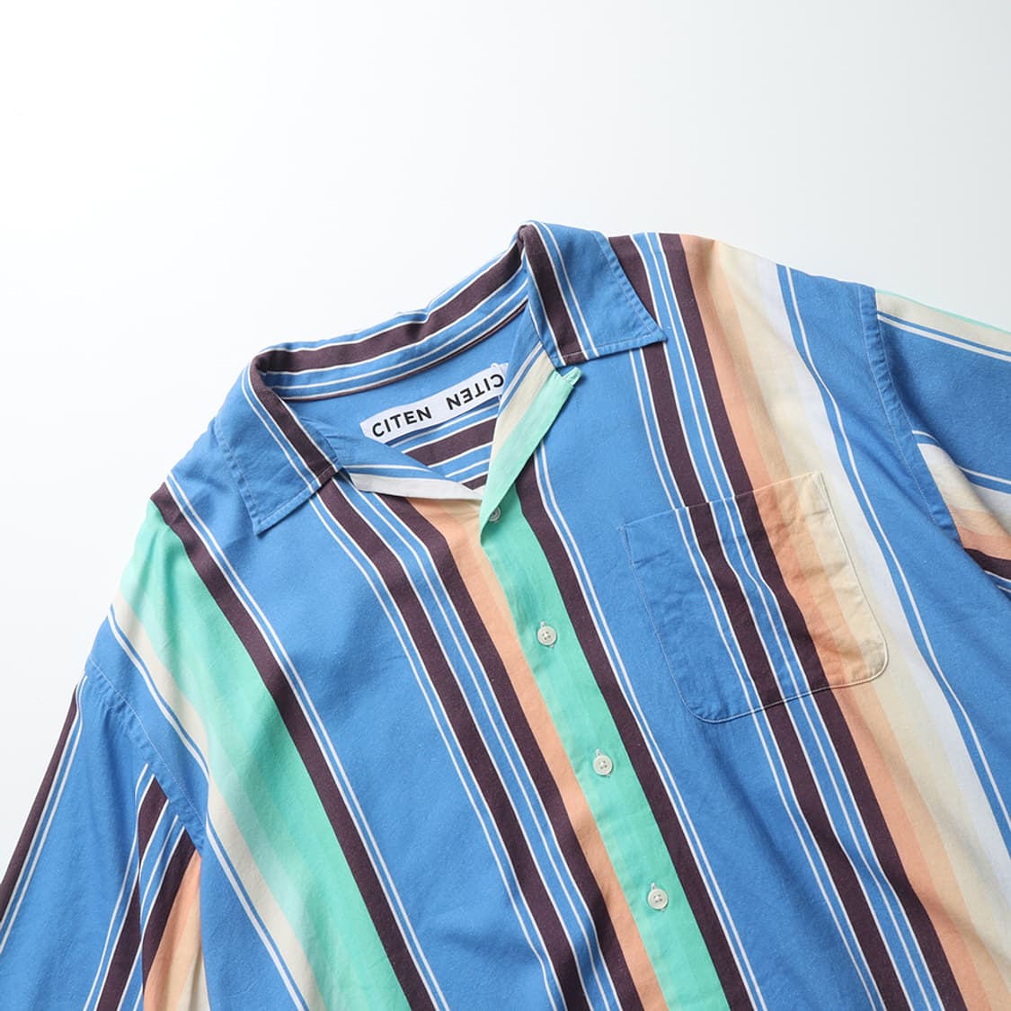 CITEN Ombre Stripe Open Collar Shirt 상품이미지7