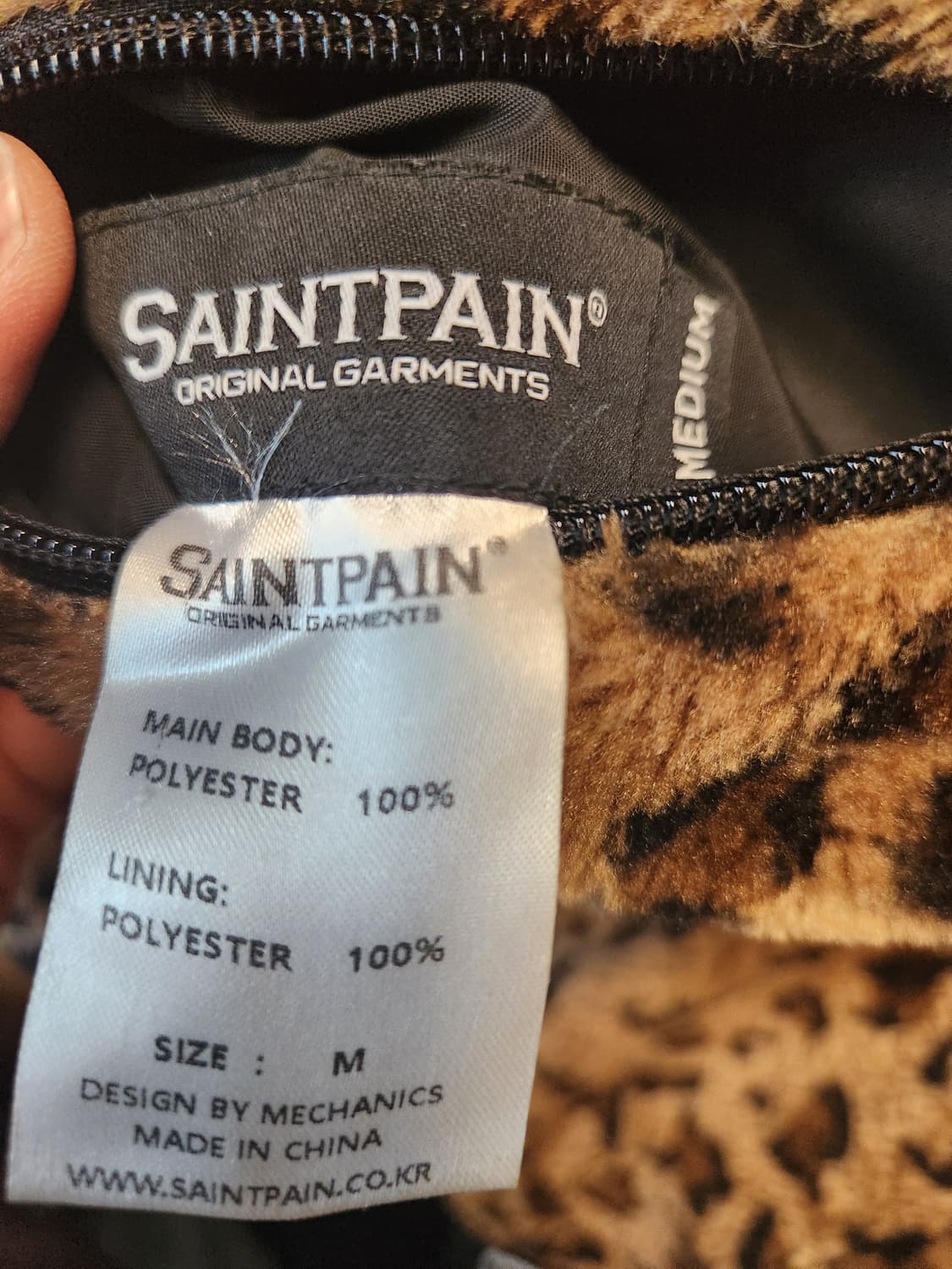 세인트페인 리버시블 레오파드 플리스 폴리쉘 점퍼 M 상품이미지4