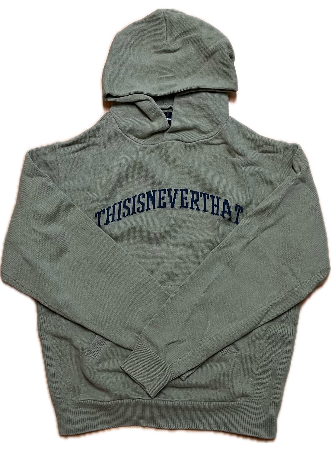 디스이즈네버댓 니트 후디 카키 S 상품이미지1