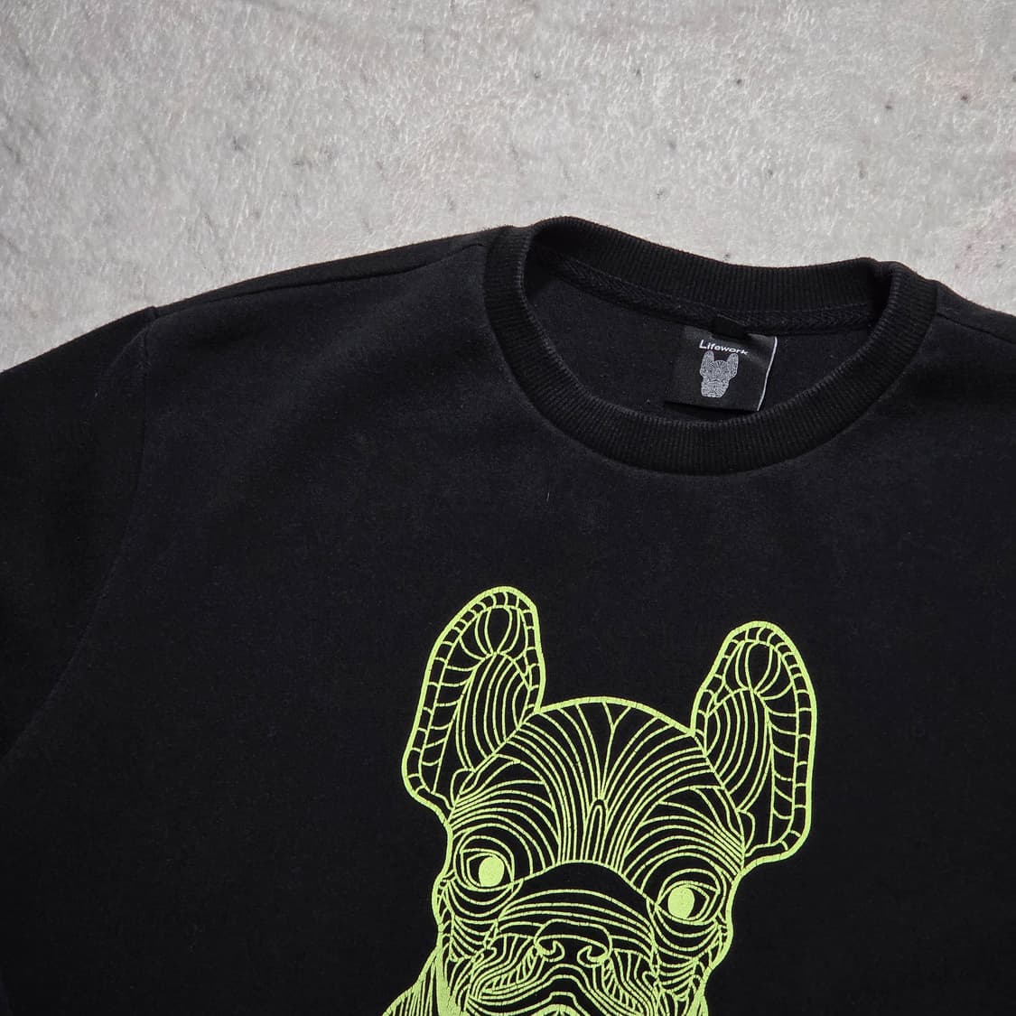 라이프워크 블랙 맨투맨 상품이미지2