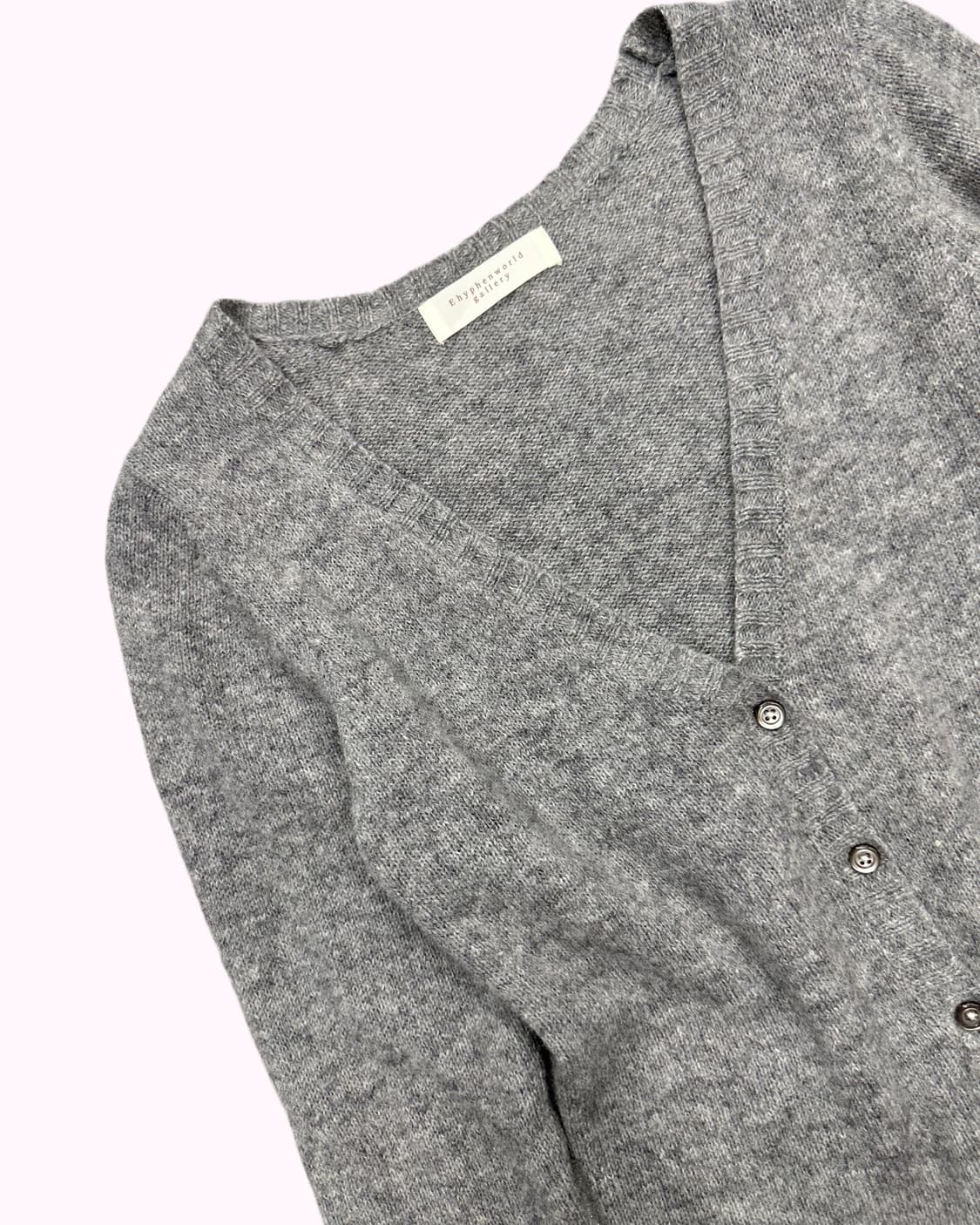 grey wool knit cardigan 상품이미지3