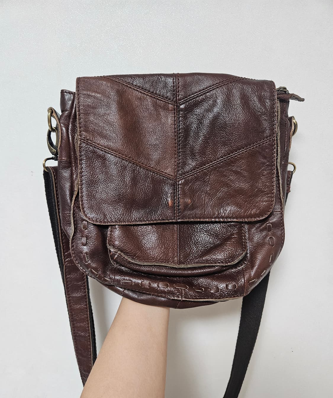 빈티지 가죽 숄더백 상품이미지3