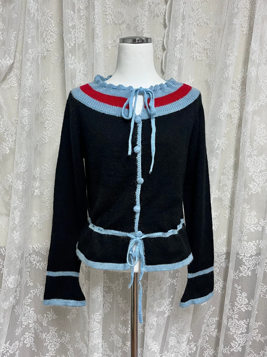 M) 안나수이 빈티지 모헤어 니트 블랙 상품이미지1