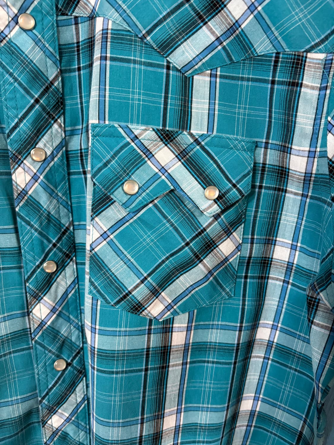 00's  Wrangler check Western Shirt. 상품이미지3