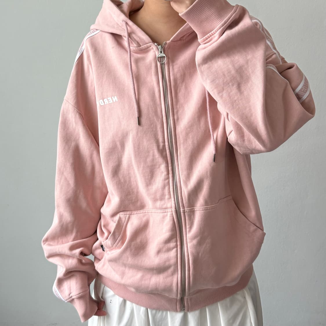 [L] 널디 연핑크 후드집업 상품이미지2