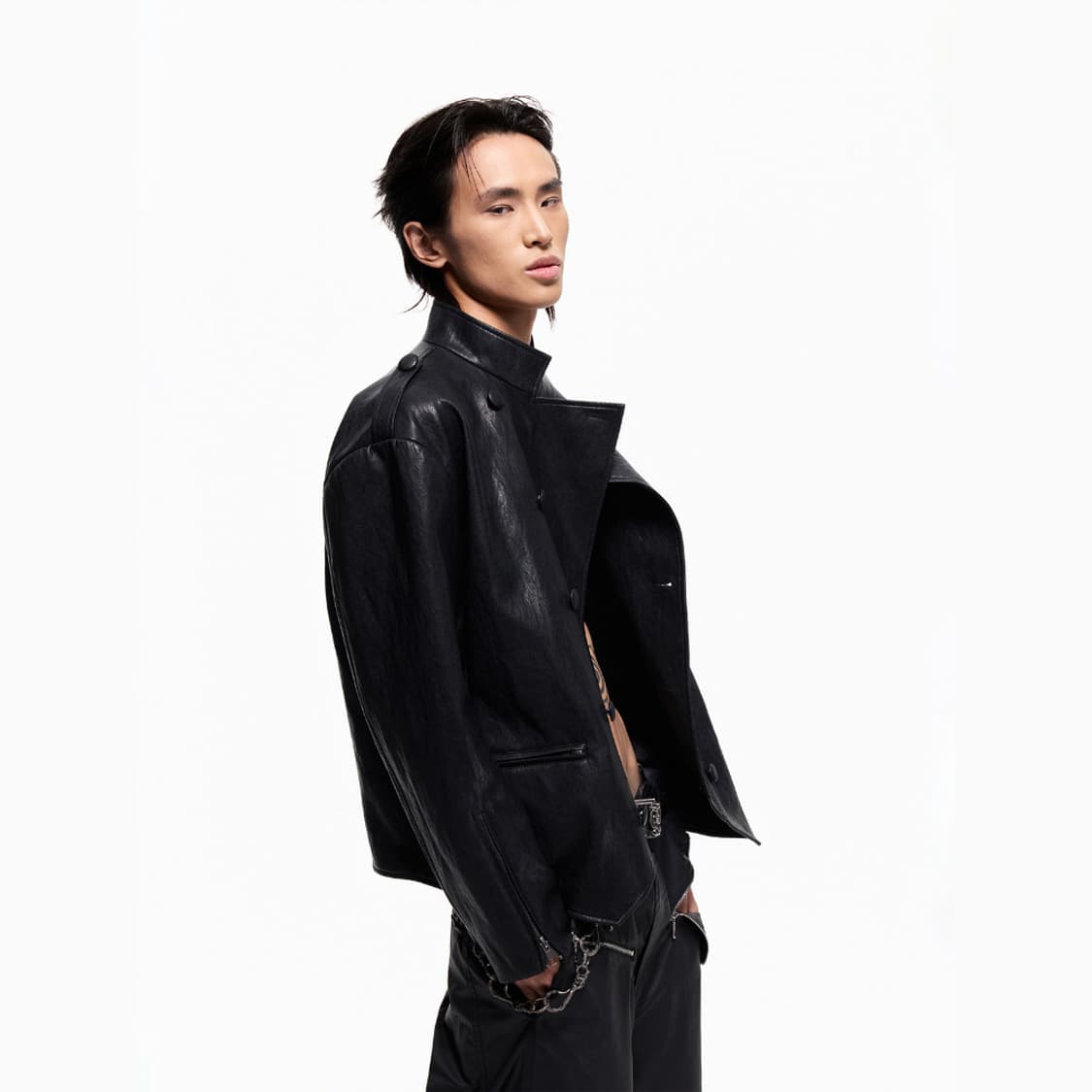 Dark Order Deconstructed Leather Jacket 상품이미지7