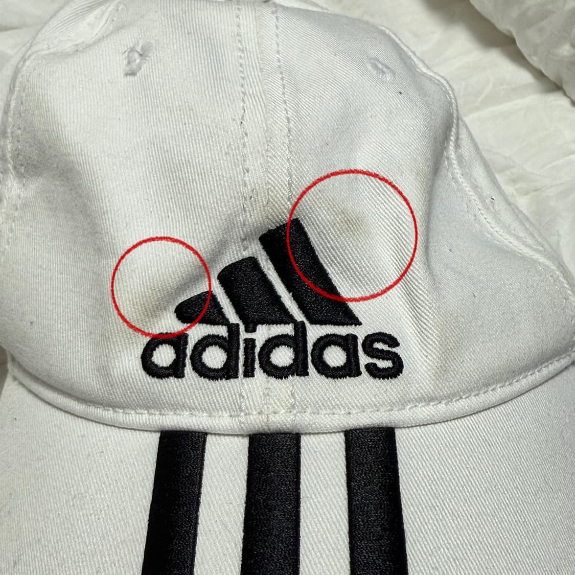 아디다스 화이트 볼캡 모자 상품이미지4