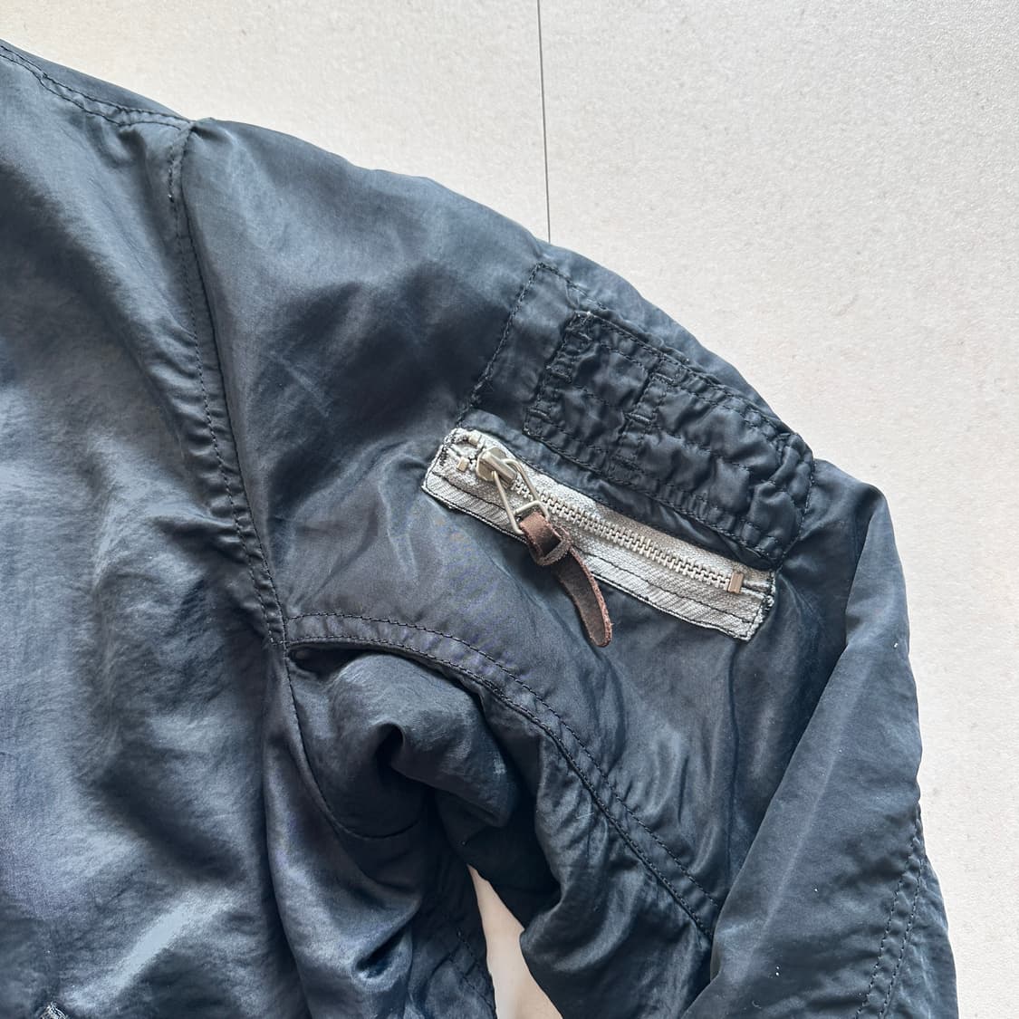 80s 데자토 Dezert+ 레드라벨 나일론 블루종 MA-1 자켓 상품이미지5