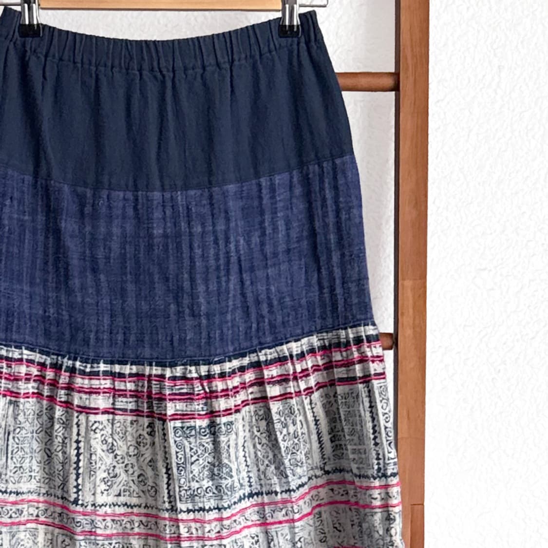 인디고 에스닉 티어드 스커트 상품이미지2