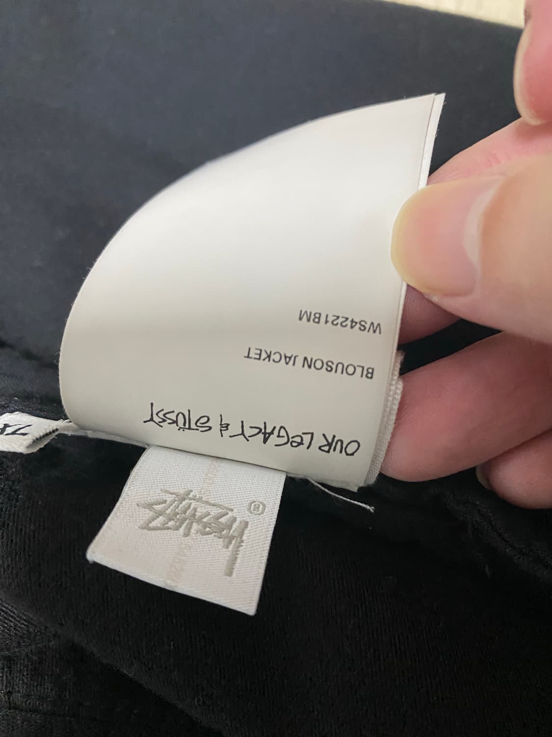 [XL] 스투시 x 아워레가시 블루종 자켓 블랙 몰스킨 상품이미지8