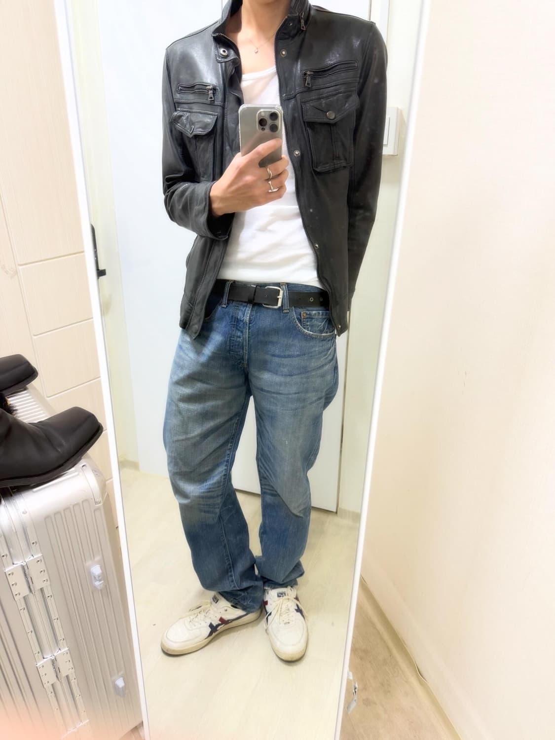 Guess lambskin leather jacket(에디맛) 상품이미지1