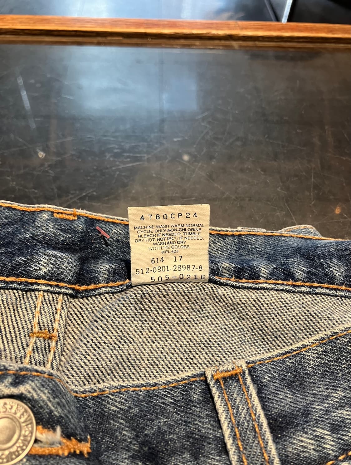 USA 빈티지 리바이스 505 데님 팬츠 상품이미지10