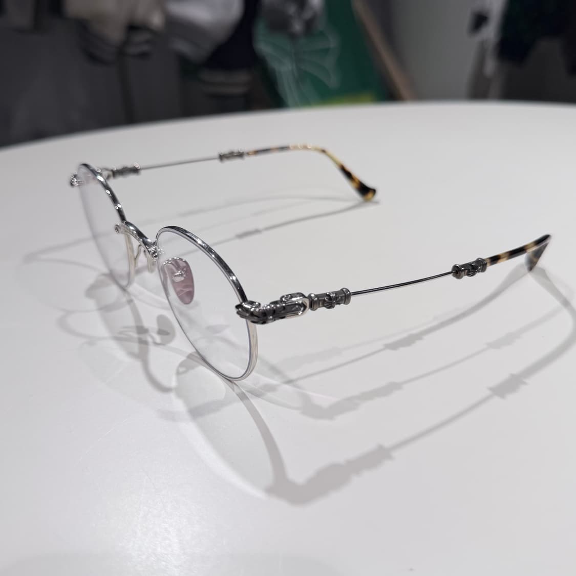 (A+/OS) / 크롬하츠 부바 아시안핏 샤이니 실버 골드 플레이트 안경 상품이미지2