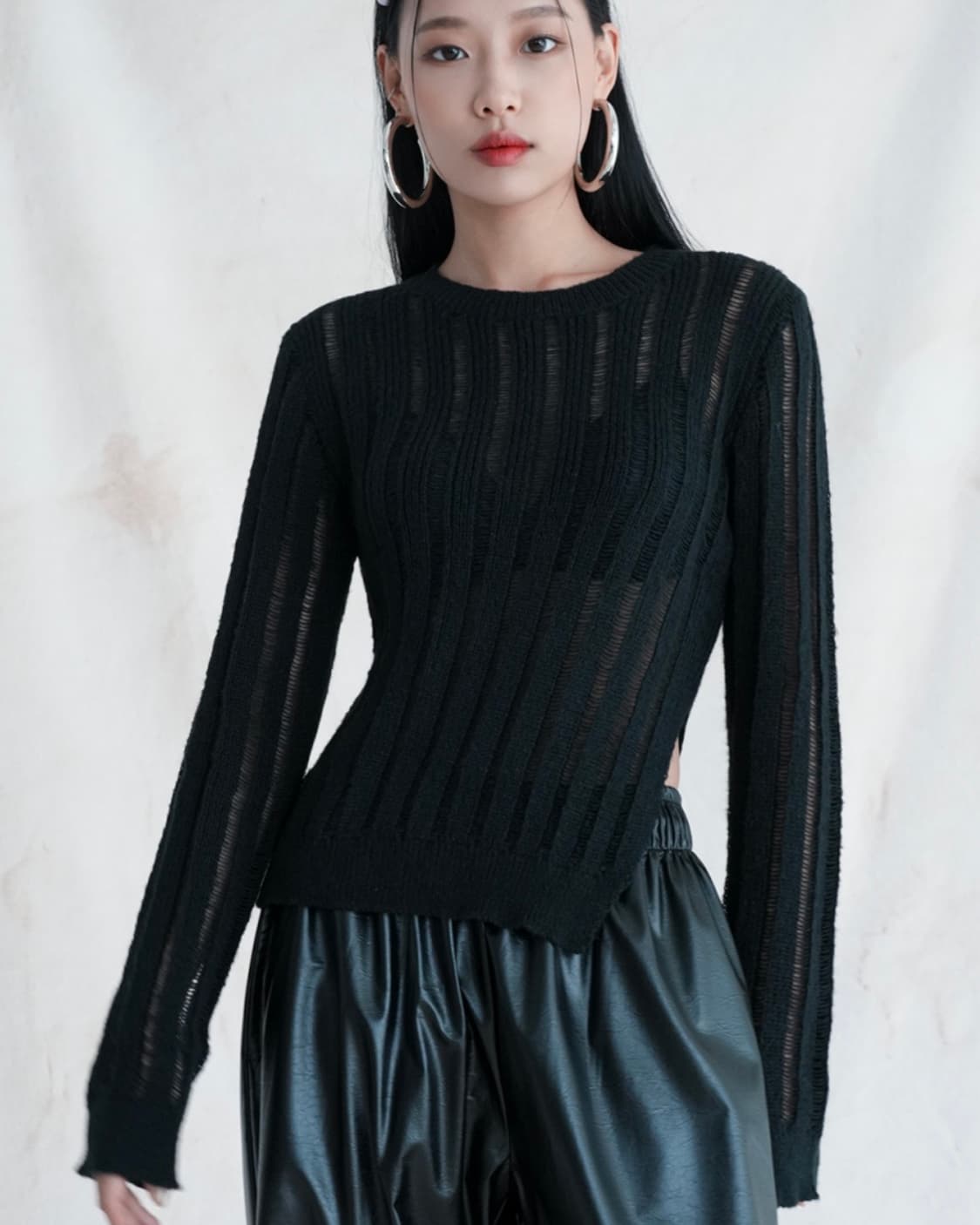 어반드레스 시스루 니트웨어 (블랙) 상품이미지2