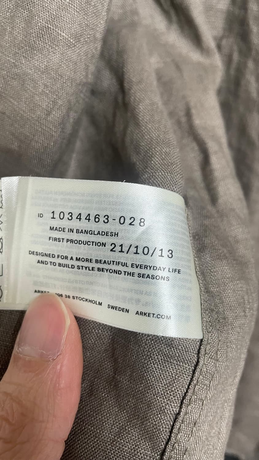 arket 아르켓 리넨 셔츠 타우페(50) 상품이미지2