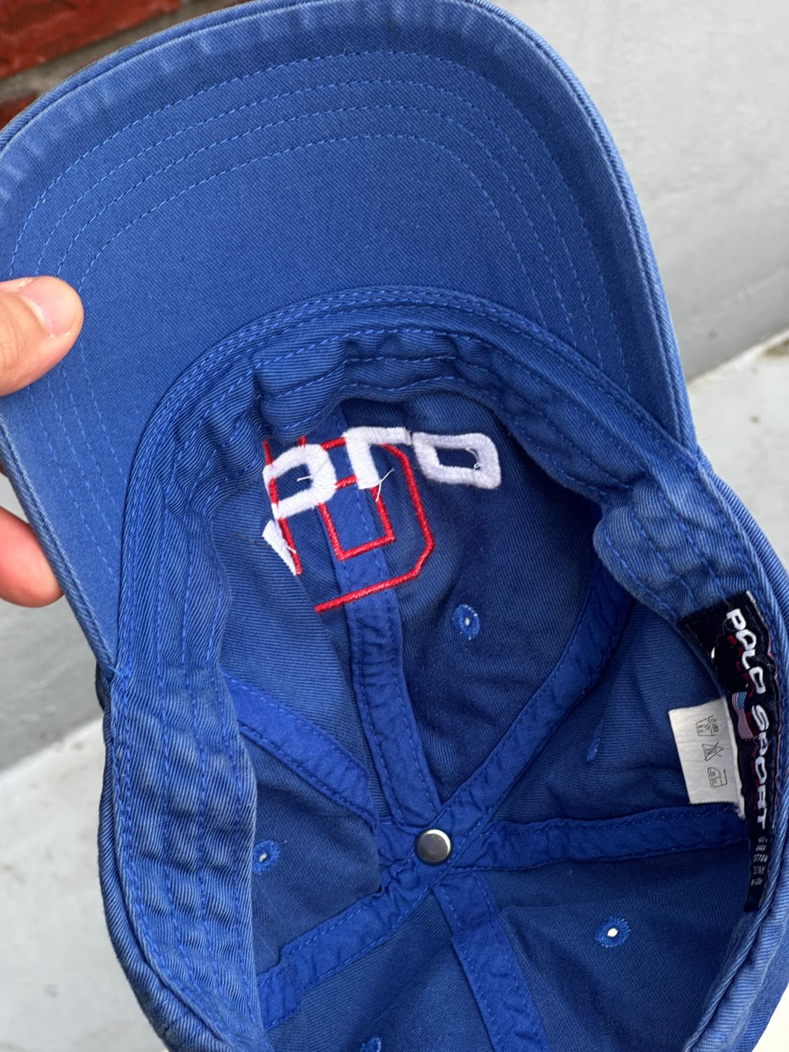 [F] 폴로 랄프로렌 빈티지 듀얼로고 빈티지 블루 볼캡 모자 상품이미지6