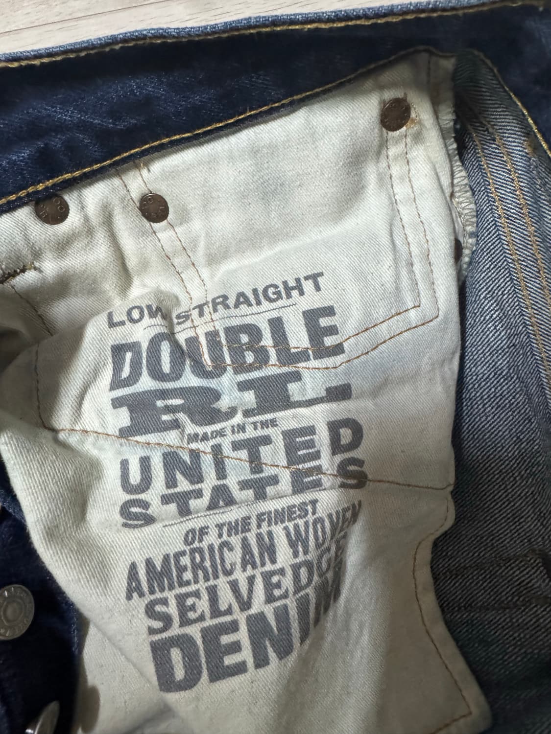 RRL 더블알엘 로우 스트레이트 셀비지 데님 31x32(실측) 상품이미지7
