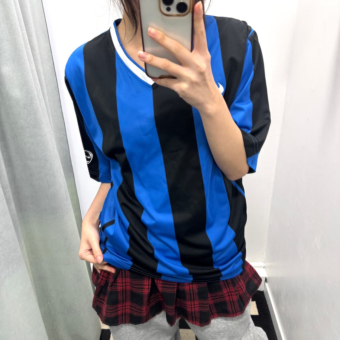 나이키 드라이핏 블루 스트라이프 져지 티셔츠 상품이미지2