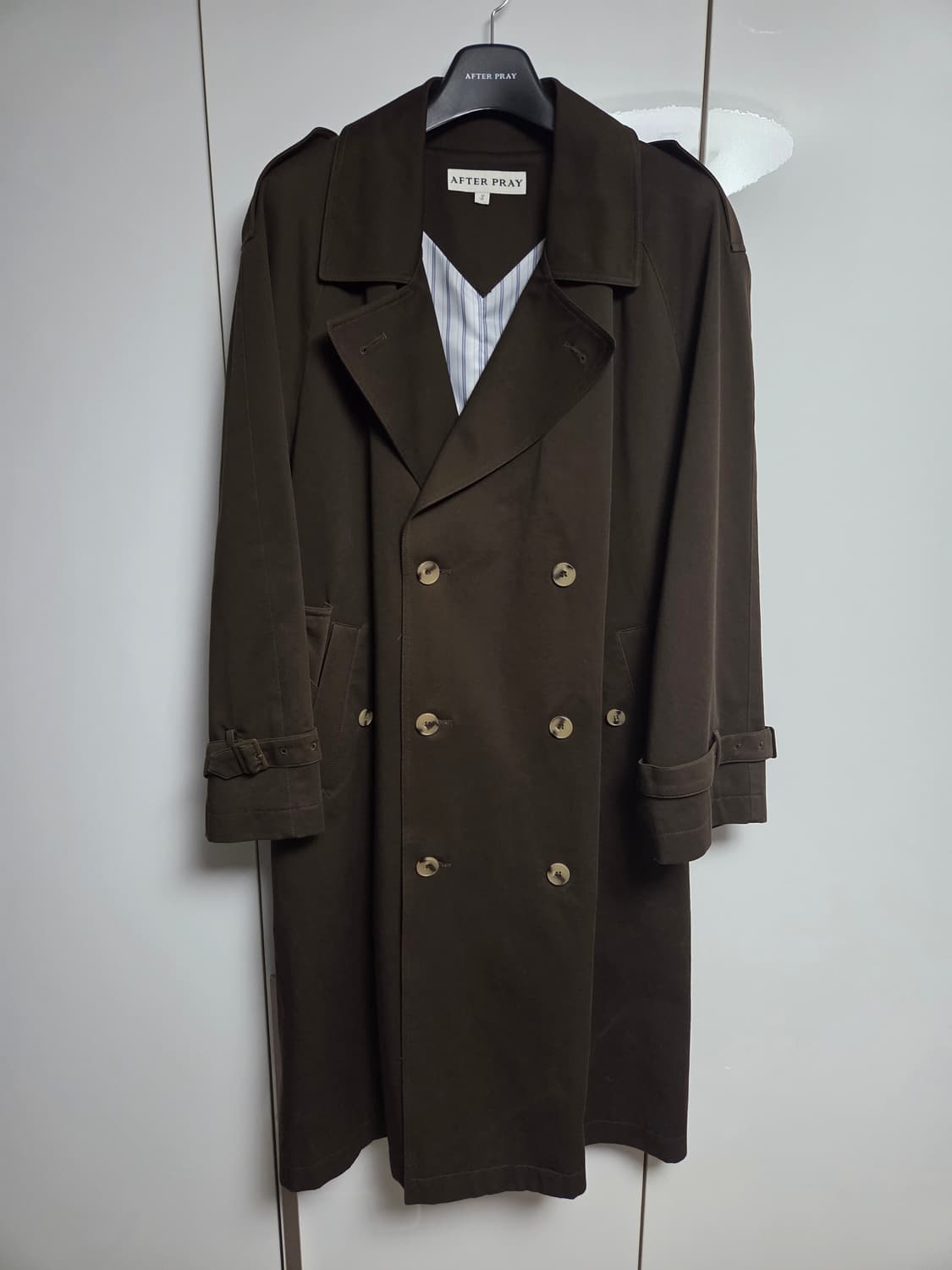 애프터프레이 25FW 브라운 트렌치 코트 S 상품이미지2