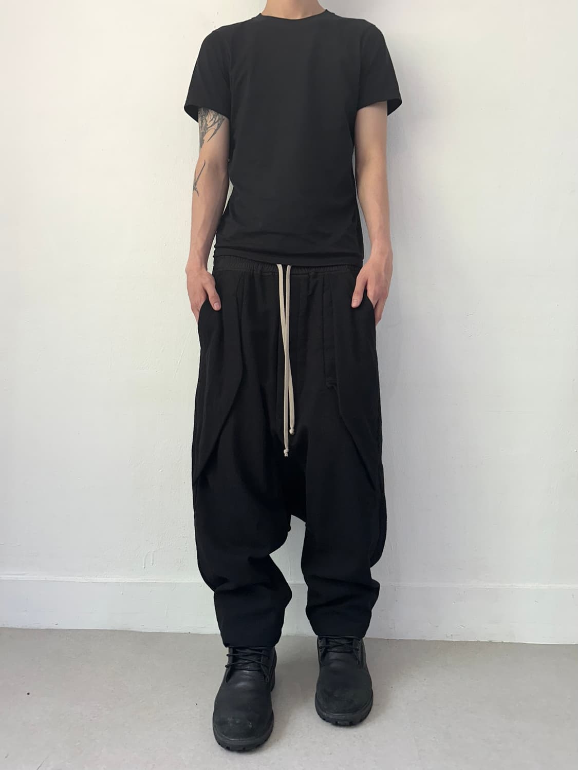 릭오웬스 16FW 울 사루엘 팬츠 블랙 상품이미지2